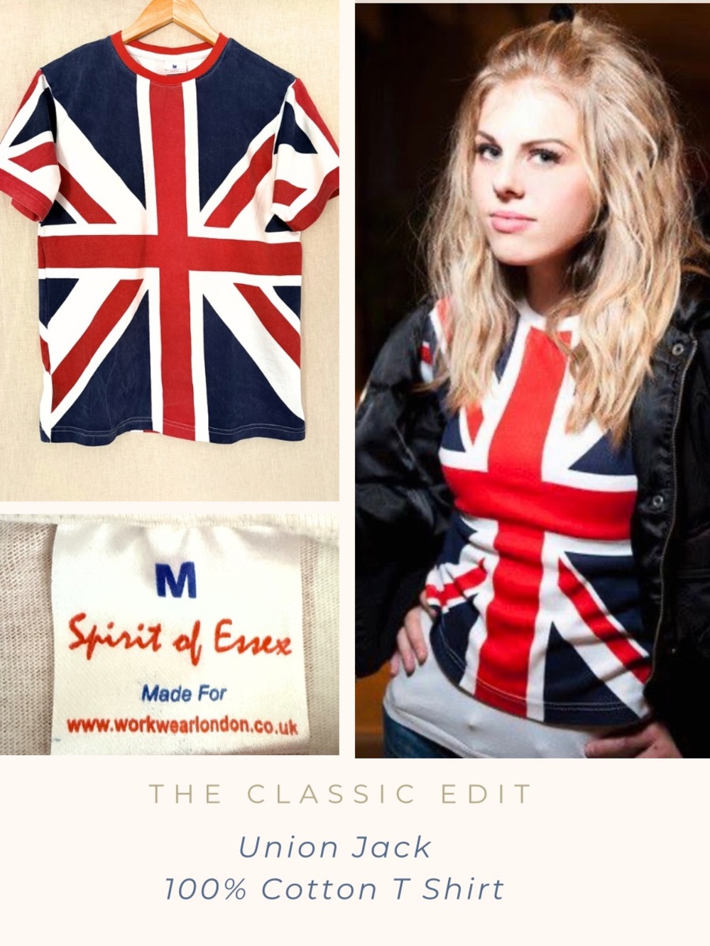 Doctor Who Rose Tyler Union Jack Flag T-Shirt Work Wear London UK British Flag T